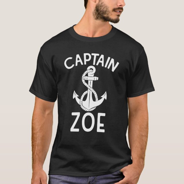 T-shirt Capitaine Zoe Bateau Bateau Voilier Yacht (Devant)