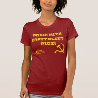 T-shirt capitaliste de l'ironie des femmes