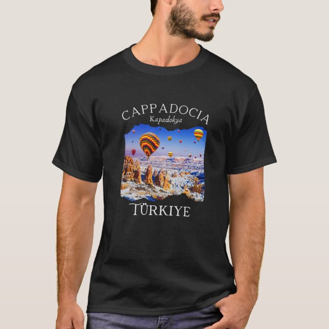 T-shirt Cappadoce Turquie Hot Air Balloon manèges Neige Wi (Devant)