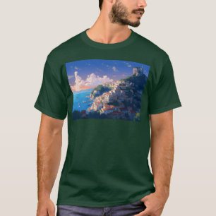 T-shirt Capri Charm Un Hommage Artistique à l'Île Italienn