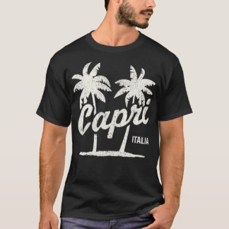 T-shirt Capri Italy Vintage 70s Palm Trees Graphic 