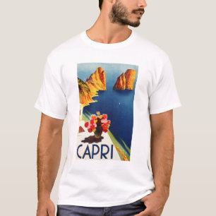 T-shirt CAPRI NAPLES ITALIE Vintage Art Déco ENIT Tourisme
