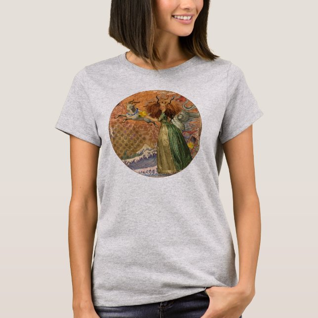 T-shirt Capricorn Femme Chèvre Whimsical Amusant (Devant)