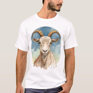 T-shirt Capricorn in Watercolor Heights