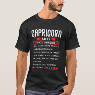 T-shirt Capricorn Zodiac Birthday Capricorn Facts  Funny