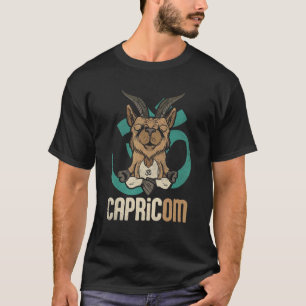 T-shirt Capricorne Ibex Yogi Capricorne Namaste Om Mantra 