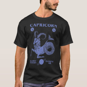 T-shirt Capricorne Planet Saturn Element Air 1