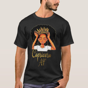 T-shirt Capricorne Queen AF Zodiac Floral Anniversaire