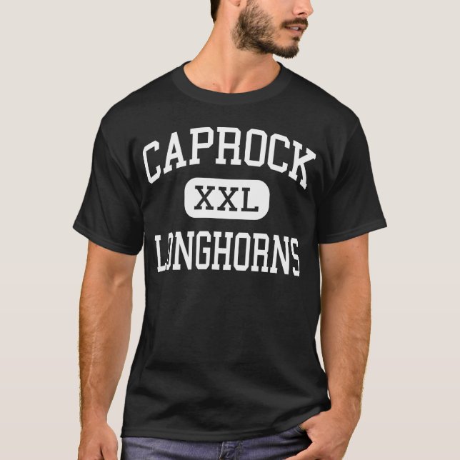 T-shirt Caprock - Longhorns - lycée - Amarillo le Texas (Devant)