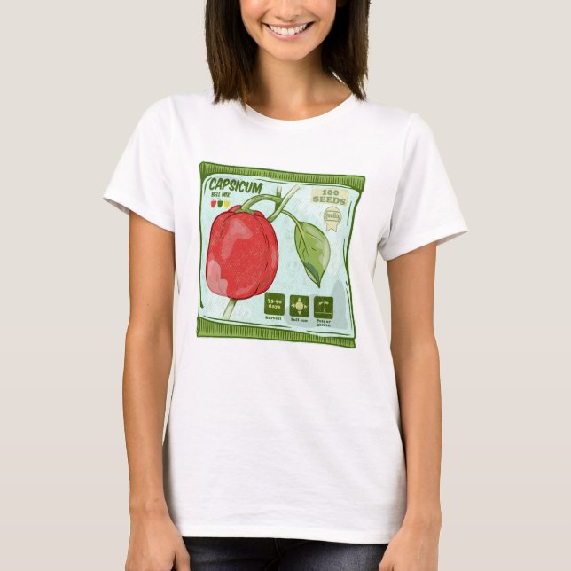 T-shirt Capsicum Graines de poivron rouge (Devant)