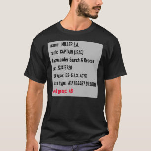 T-shirt Capt Miller crew IDVitals (Event Horizon) Essentia