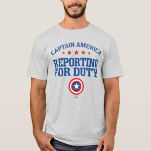 T-shirt Captain America   En service