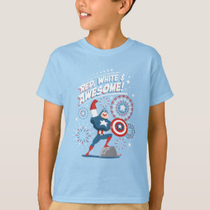 T-shirt Captain America "Rouge, Blanc et Incroyable !"