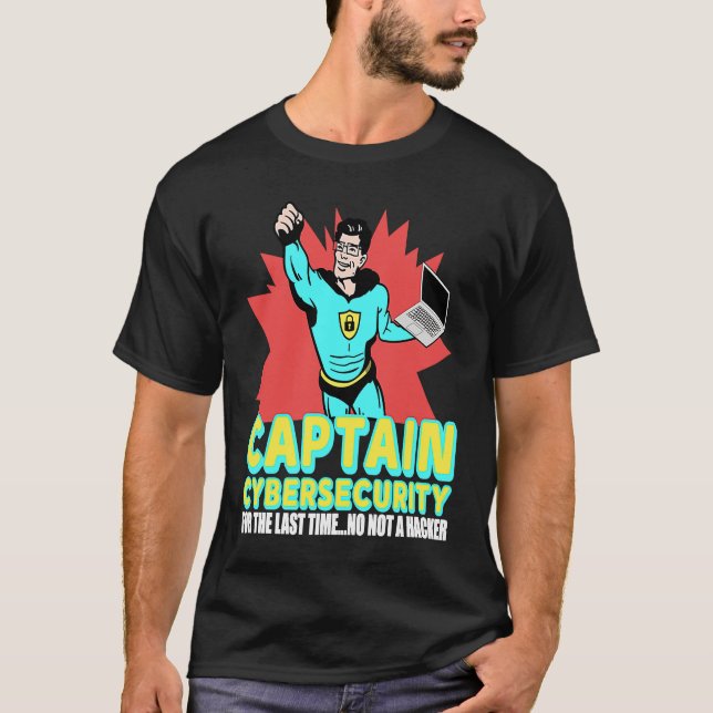 T-shirt Captain Cybersecurity Cybersecurity Security Hacke (Devant)