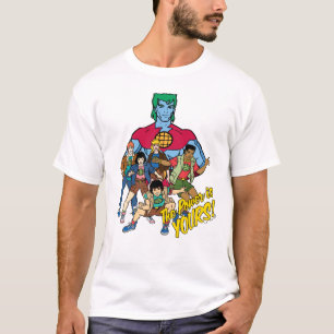 T-shirt Captain Planet Group Graphic - La Puissance Est À 