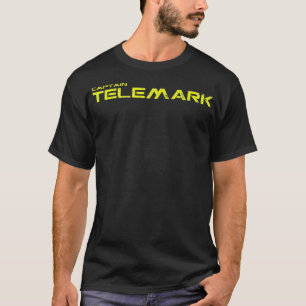 T-shirt Captain Telemark distressed knee bending ski desi