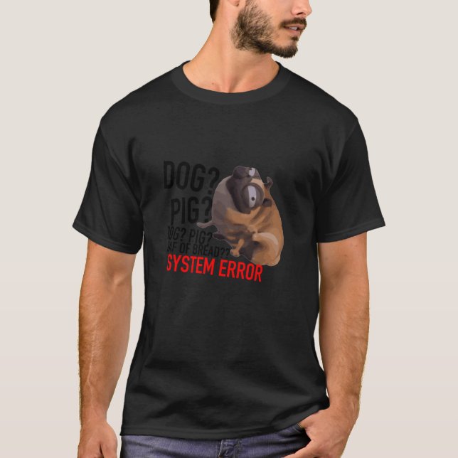 T-shirt Captcha de cochon de chien Les cuisines vs les mac (Devant)