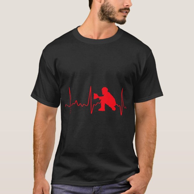 T-shirt Capteur de baseball - Catcher de baseball rouge (Devant)
