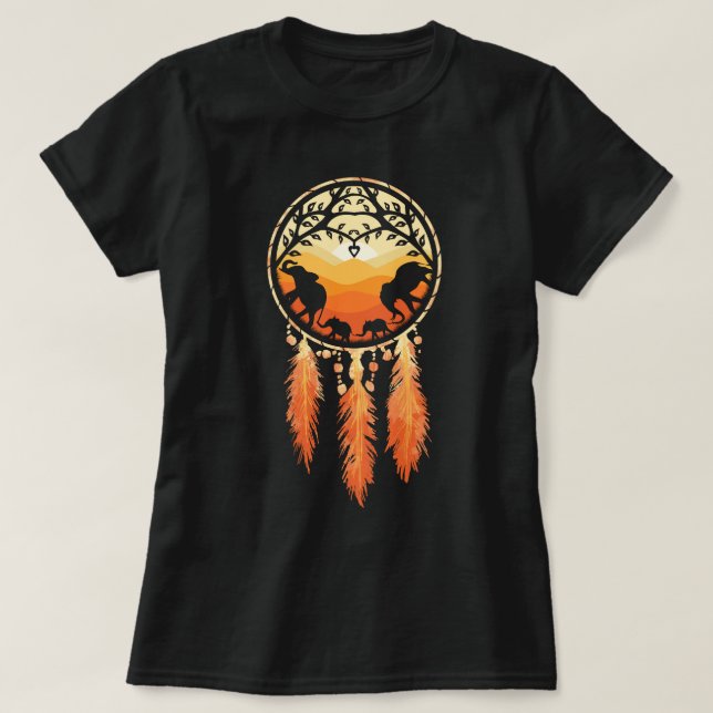 T-shirt Capteur de rêve éléphant (Design devant)
