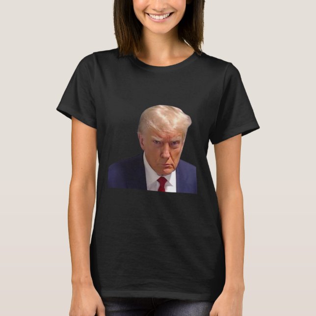 T-shirt Capture d'écran Trump 1er photo Donald Prison Tiré (Devant)