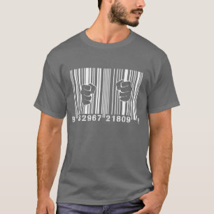 T-shirt Capturé par la prison de code barres du