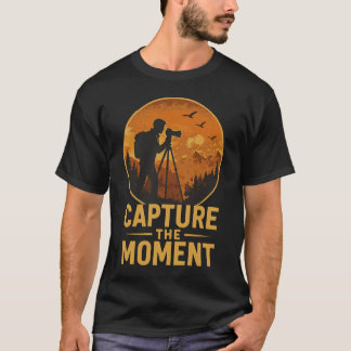 T-shirt Capture The Moment Photographer Sunset Silhouette 