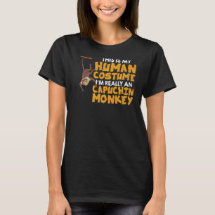 T-shirt Capuchin Singe Cute Cage Aliment Animal
