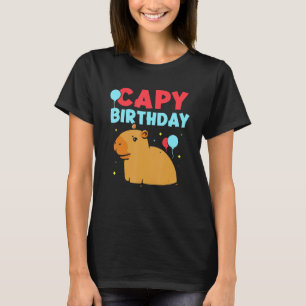 T-shirt Capy Birthday Capybara Animal Capybaras Rodent