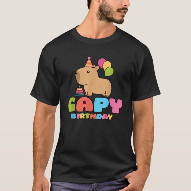 T-shirt Capy Birthday Capybara Lover Funny Rodent Animal B (Devant)