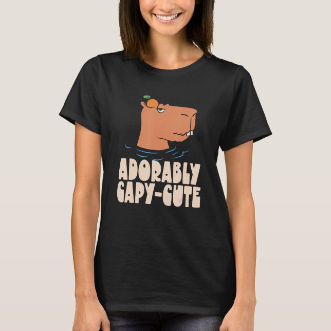T-shirt Capy mignon animal Capybaras Rodent Capyba (Devant)