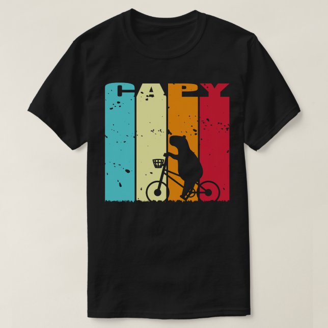 T-shirt Capybara à vélo (Design devant)