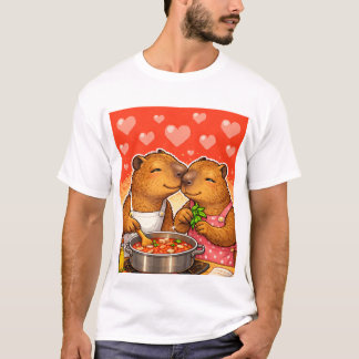 T-shirt Capybara aime cuisiner