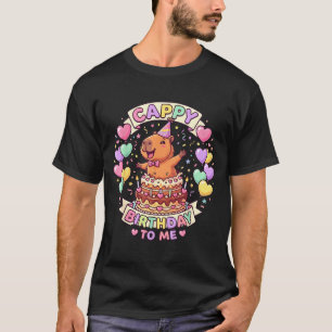 T-shirt Capybara Anniversaire Kawaii Fille Cappy Anniversa
