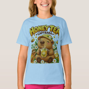 T-shirt Capybara au thé au miel Design mignon, confortab