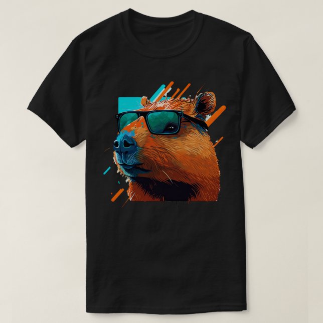 T-shirt Capybara avec lunettes de soleil 3 (Design devant)