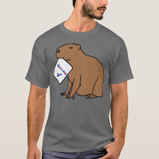T-shirt Capybara avec signe vacciné