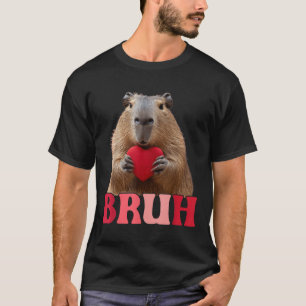T-shirt Capybara Bruh Mème Drôle Dire Ados Garçons Valenti