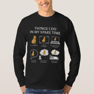 T-shirt Capybara Capibara Rodent Ce Que Je Fais Dans Mon É