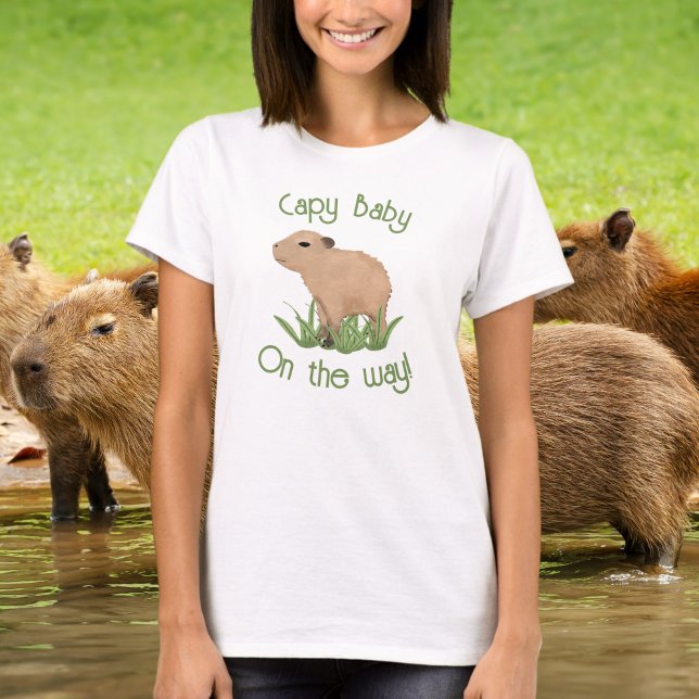 T-shirt Capybara Capy Capy Baby Maman Personnalisée À Être (Créateur téléchargé)