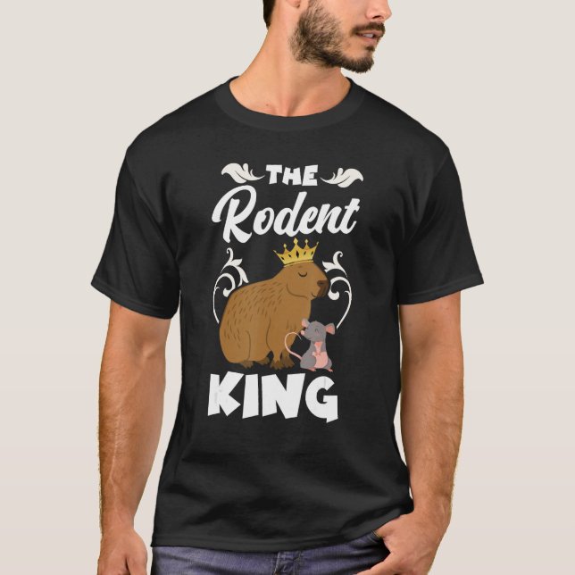 T-shirt Capybara Capy Le Roi Rodent (Devant)