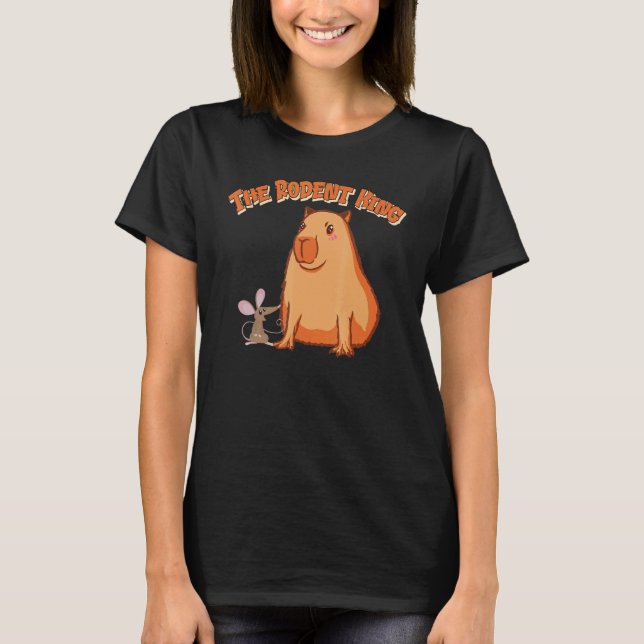 T-shirt Capybara Carpincho Le Roi Rodent (Devant)