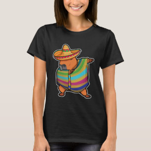 T-shirt Capybara Cinco De Mayo  Capibara Dab Mexicain