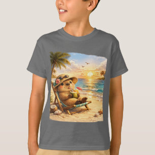 T-shirt Capybara de la plage de noix de coco Dé design t