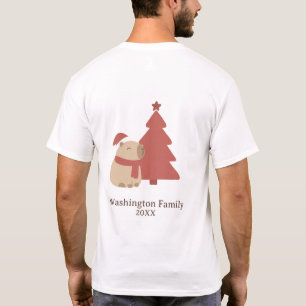 T-shirt Capybara de Noël personnalisé Cozy