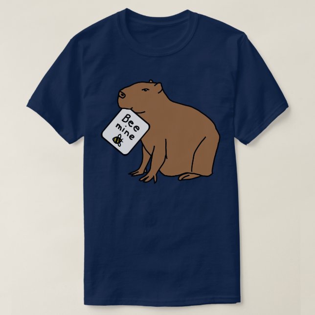 T-shirt Capybara dit Mine d'abeilles le jour du Valentin (Design devant)