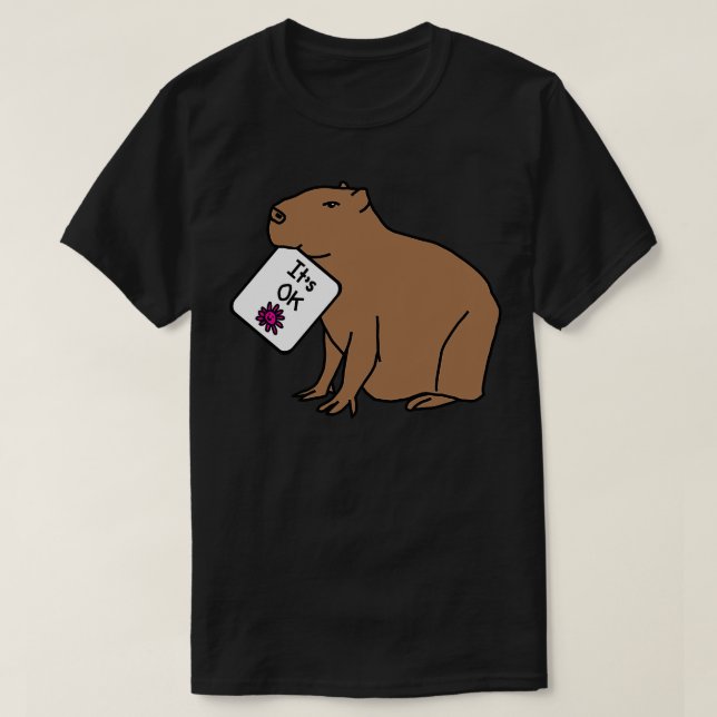 T-shirt Capybara Dit Que C'Est OK (Design devant)