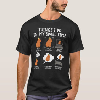 T-shirt capybara drôles capibara rodent choses que je fais