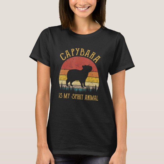 T-shirt Capybara Est Mon Esprit Animal animal mignon anima (Devant)