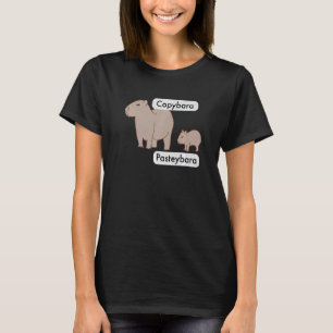 T-shirt Capybara et bébé Capybara Copier Coller Pun