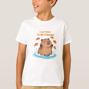 T-shirt Capybara & Friends – Design d'amitié mignon